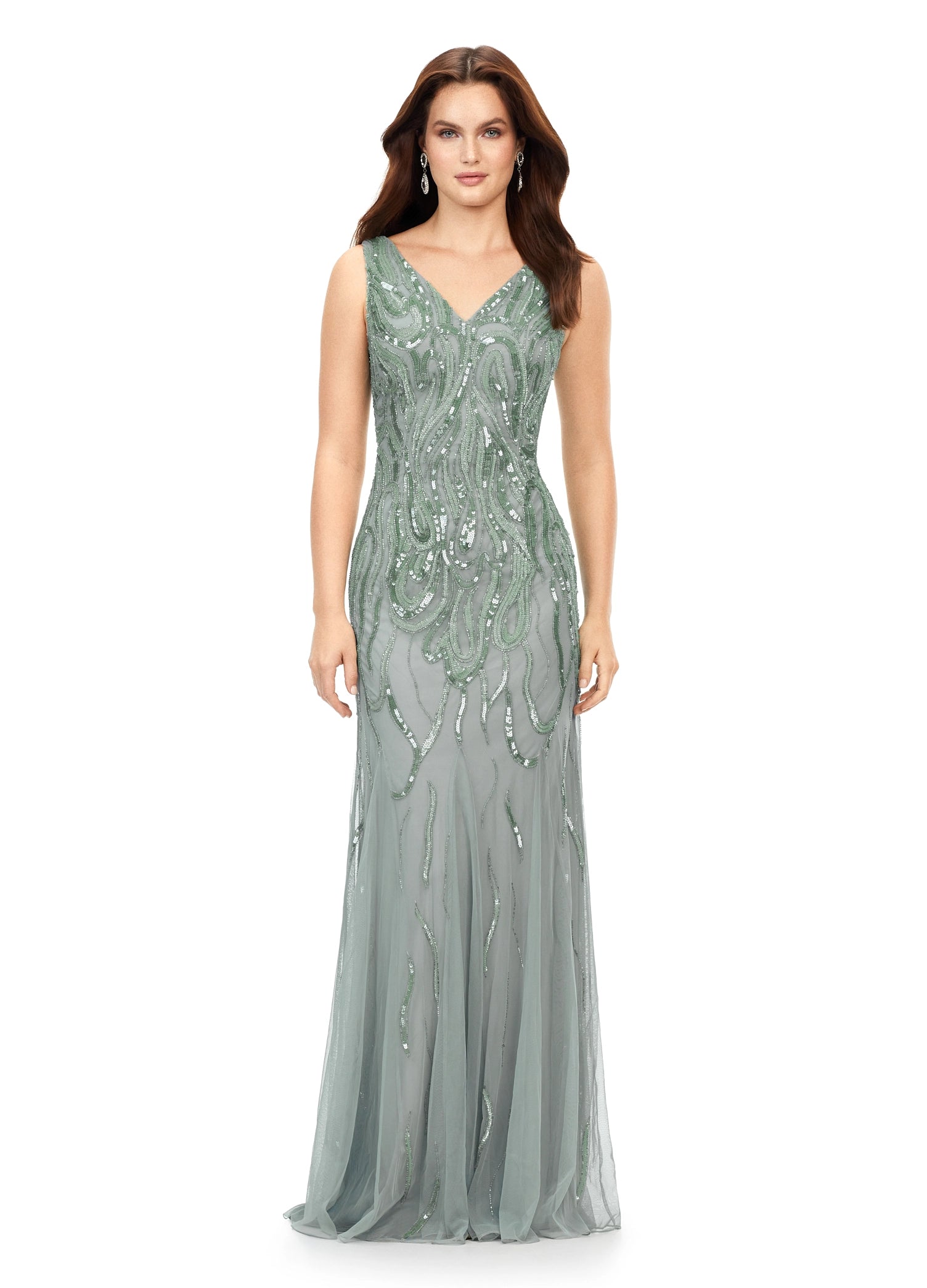 Ashley Lauren 11204 Long Prom V-Neck Sequin V-Back Hand Beaded Sheer Long Evening Dress Formal Pageant Tunics Denim casual Ashley Lauren 11204 Long Prom V-Neck Sequin V-Back Hand Beaded Sheer Long Evening Dress Formal Pageant Tunics Denim casual