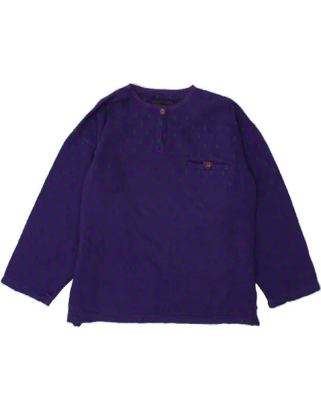 VINTAGE Womens Sweatshirt Jumper UK 18 XL Purple Argyle/Diamond Hoodie with Reflective Safety Nightwear VINTAGE Womens Sweatshirt Jumper UK 18 XL Purple Argyle/Diamond Hoodie with Reflective Safety Nightwear