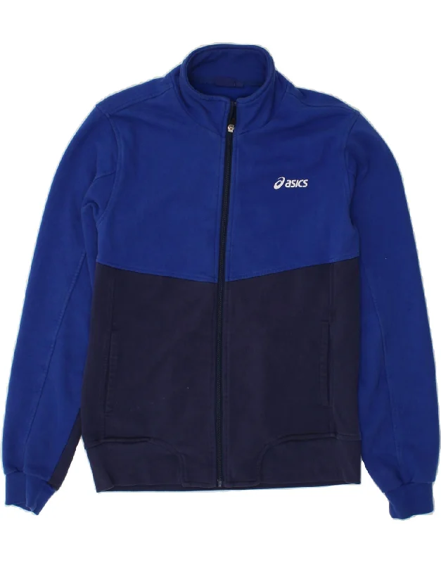 ASICS Womens Tracksuit Top Jacket UK 16 Large Blue Colourblock A-Line Jacket Boat Neck Shawl Collar ASICS Womens Tracksuit Top Jacket UK 16 Large Blue Colourblock A-Line Jacket Boat Neck Shawl Collar