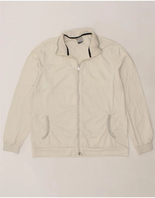 CHAMPION Womens Easy Fit Tracksuit Top Jacket UK 20 2XL Beige Polyester Notch Collar Peter Pan Collar Cowl Neck CHAMPION Womens Easy Fit Tracksuit Top Jacket UK 20 2XL Beige Polyester Notch Collar Peter Pan Collar Cowl Neck